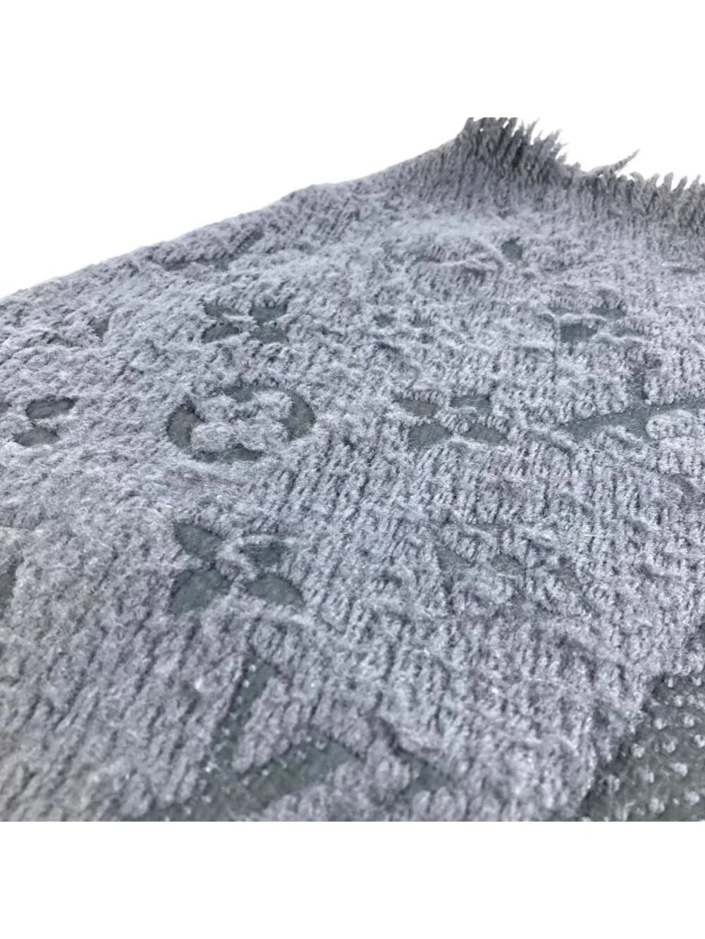 Louis Vuitton Scarf Echarpe Logomania Mix Wool Dark Gray